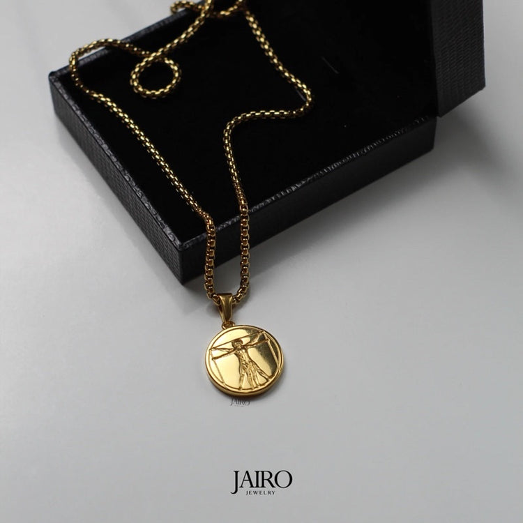 JAIRO Vinci Vitruvian Necklace in Gold