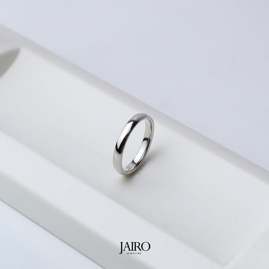 JAIRO Classic Slim Ring in Silver