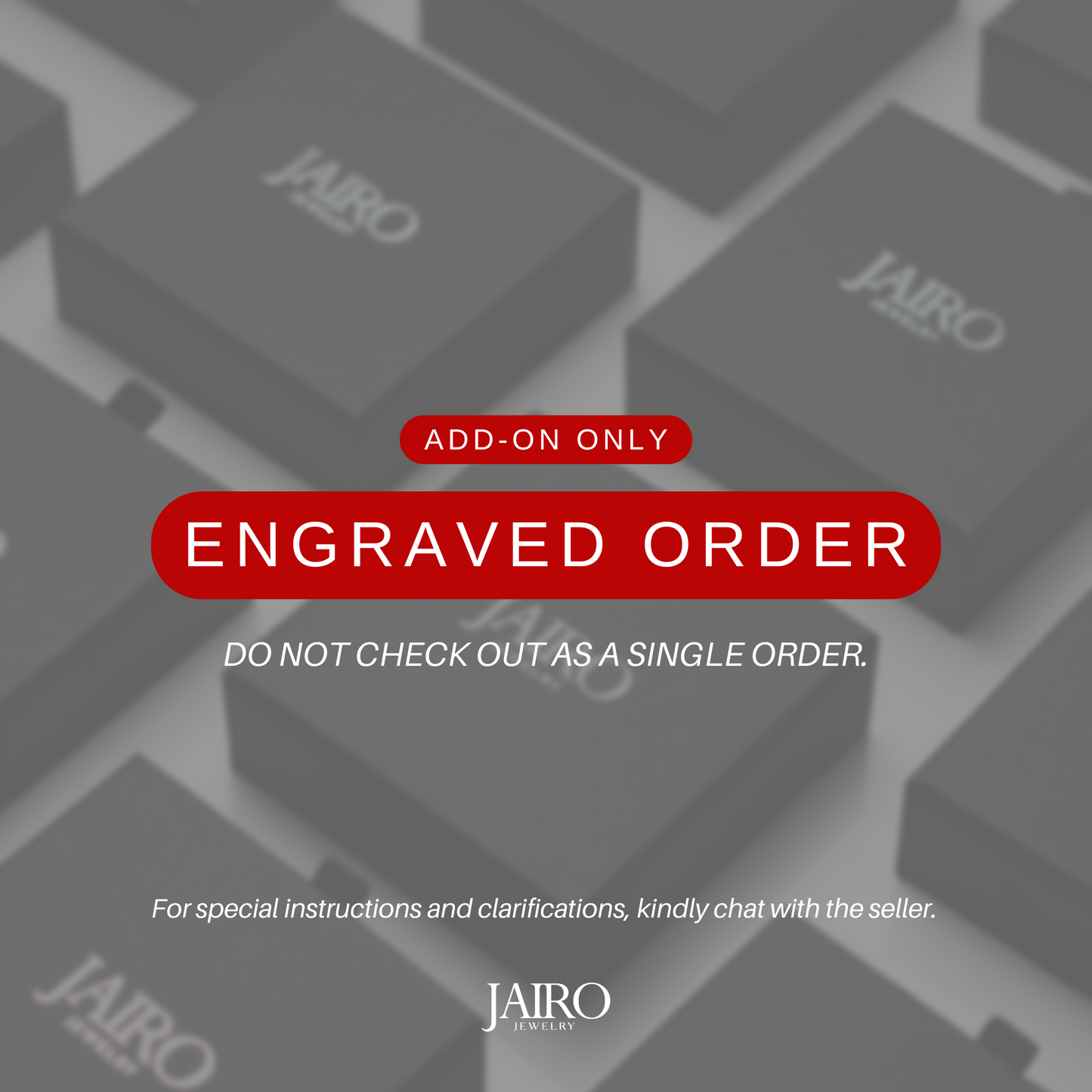 JAIRO Engraved Order [ADD-ON ONLY]