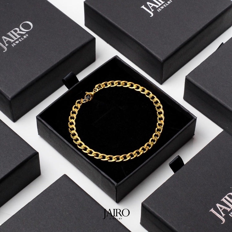 JAIRO Cuban Chain Bracelet in Gold