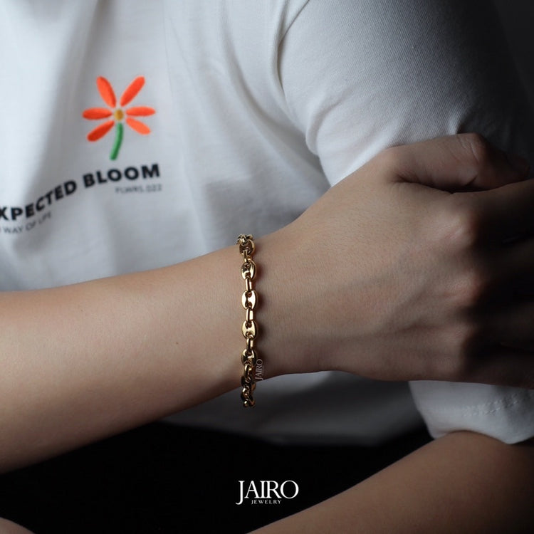 JAIRO Primo Puffed Bracelet in Gold