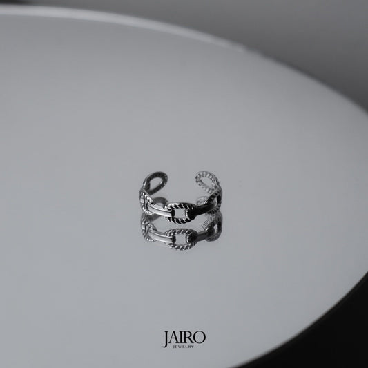 JAIRO Rio Adjustable Ring in Silver