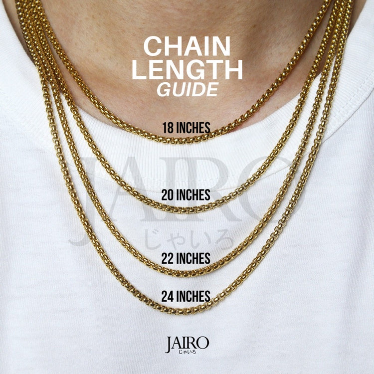 JAIRO Box Chain Necklace in Gold