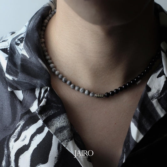 JAIRO Tokyo Bead Necklace in Silver