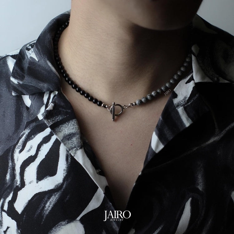 JAIRO Tokyo Bead Necklace in Silver