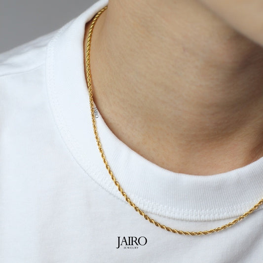 JAIRO Rope Chain Necklace in Gold