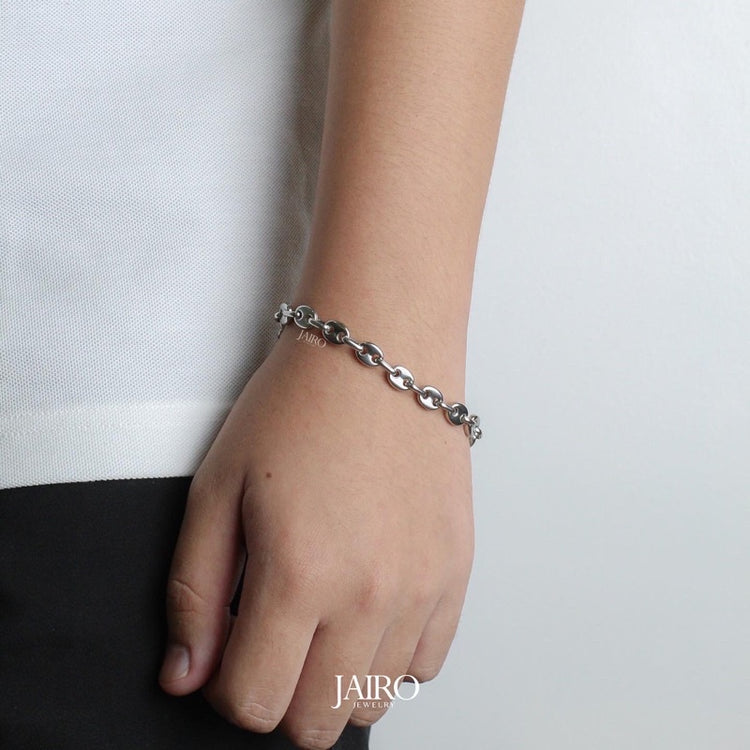 JAIRO Primo Puffed Bracelet in Silver