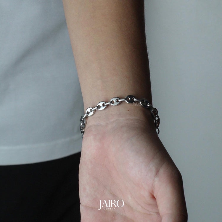 JAIRO Primo Puffed Bracelet in Silver