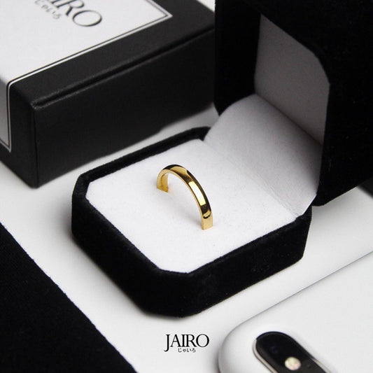 JAIRO Classic Slim Ring in Gold