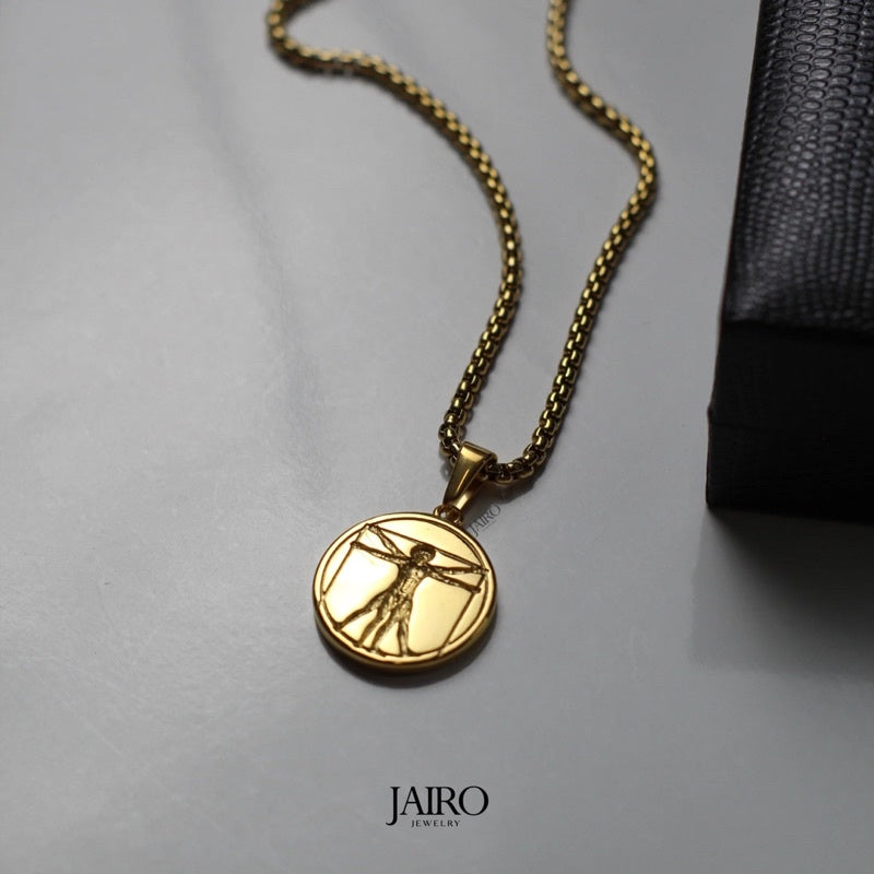 JAIRO Vinci Vitruvian Necklace in Gold