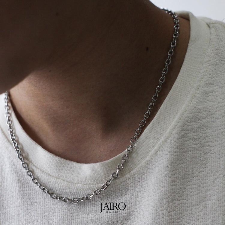 JAIRO Cable Chain Necklace in Silver