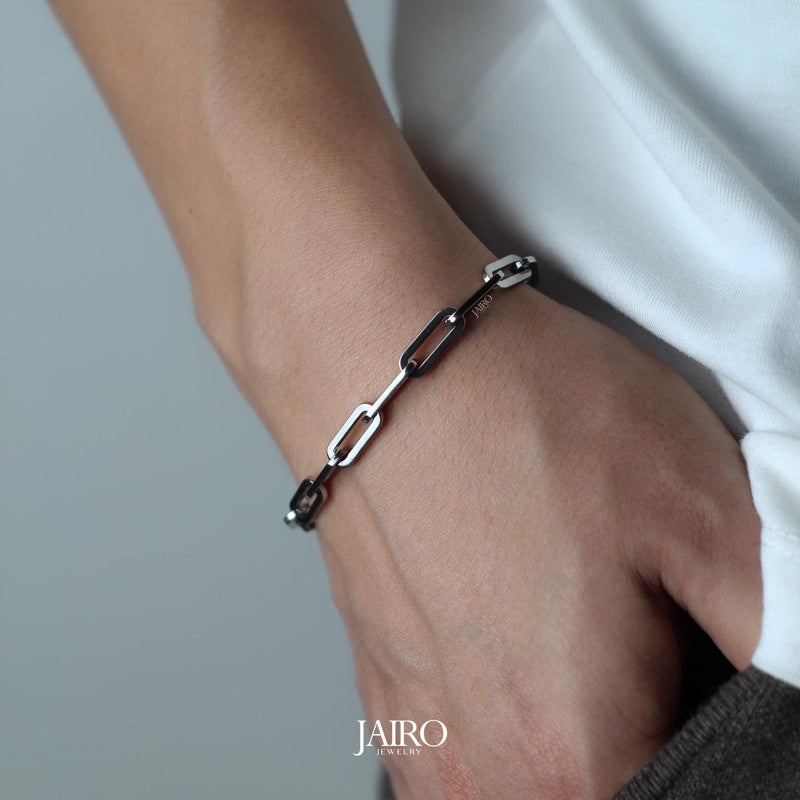 JAIRO Jiro Link Bracelet in Silver