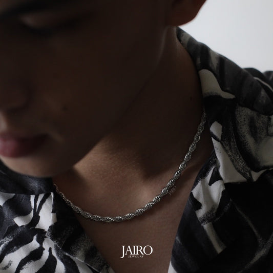 JAIRO Leo Chunky Rope Chain in Silver